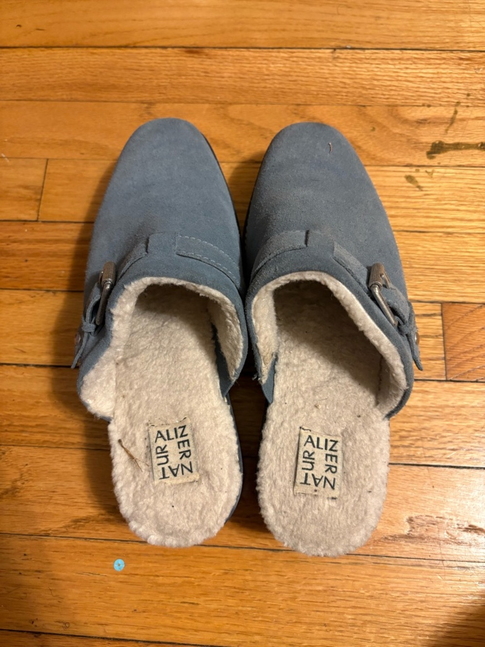 Men’s Blue Suede Slip-On Clog